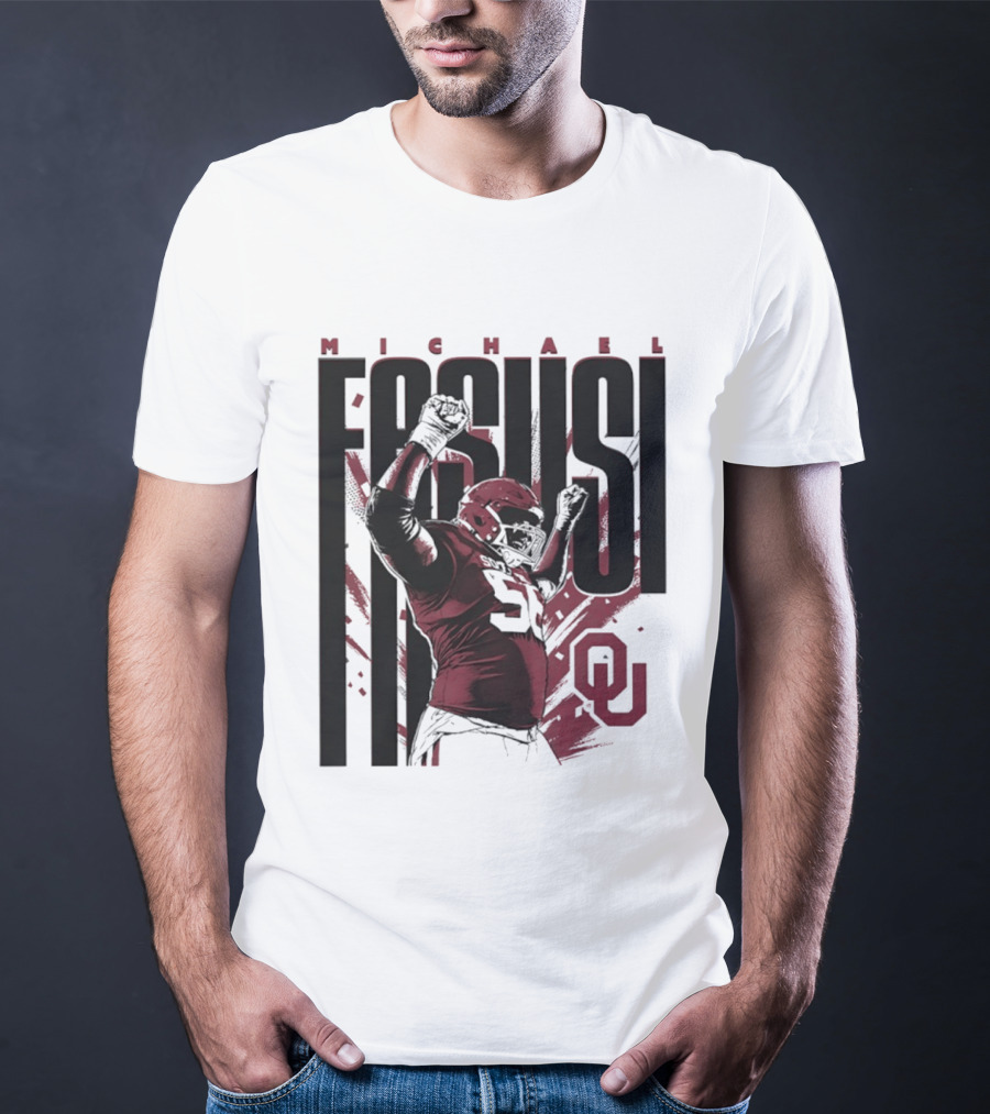 Michael Fasusi Oklahoma Sooners Football NCAA Player OU T-Shirt