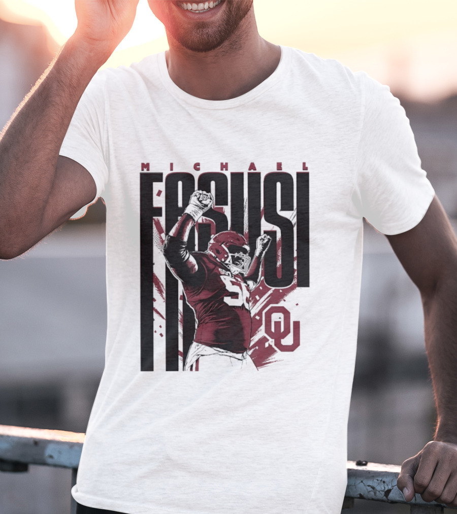 Michael Fasusi Oklahoma Sooners Football NCAA Player OU T-Shirt