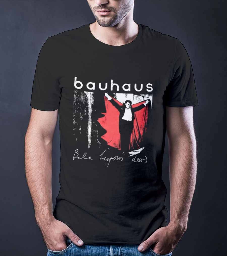 Bauhaus Bela Lugosi's Dead Handwritten Lyrics Red Cape T-Shirt