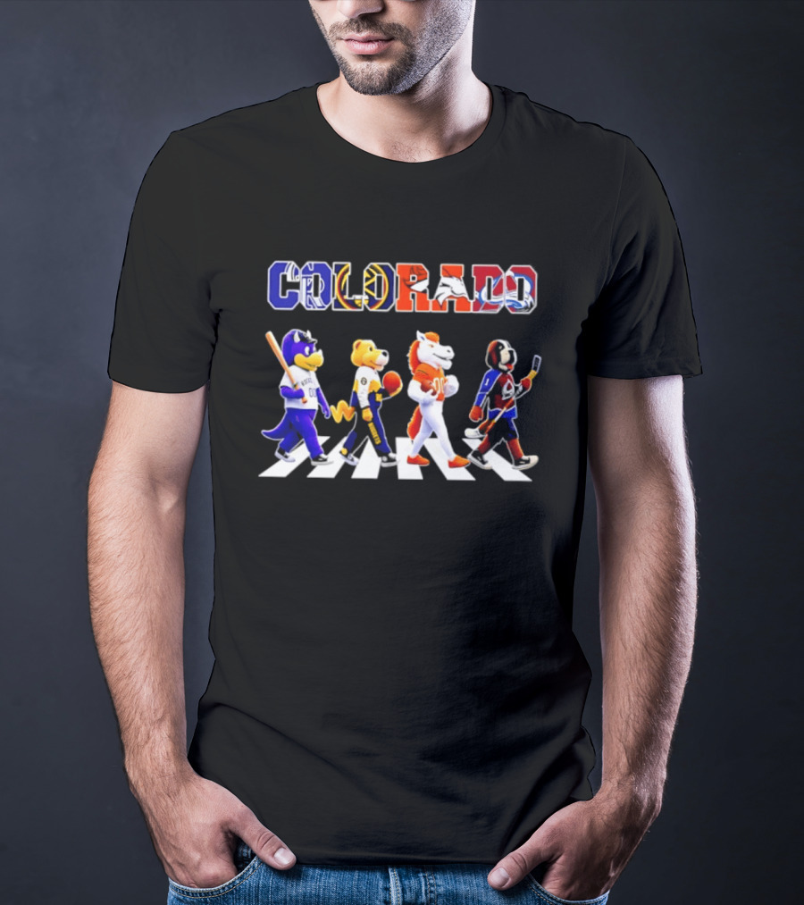 Colorado Mascots Abbey Road 2026 Sports Team Mashup T-Shirt