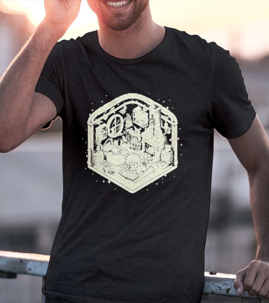 Cozy Hero's Hideout Avengers Room Isometric T-Shirt