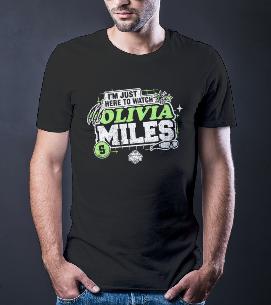 I'm Just Here To Olivia Miles 5 Minnesota Lynx WNBA T-Shirt