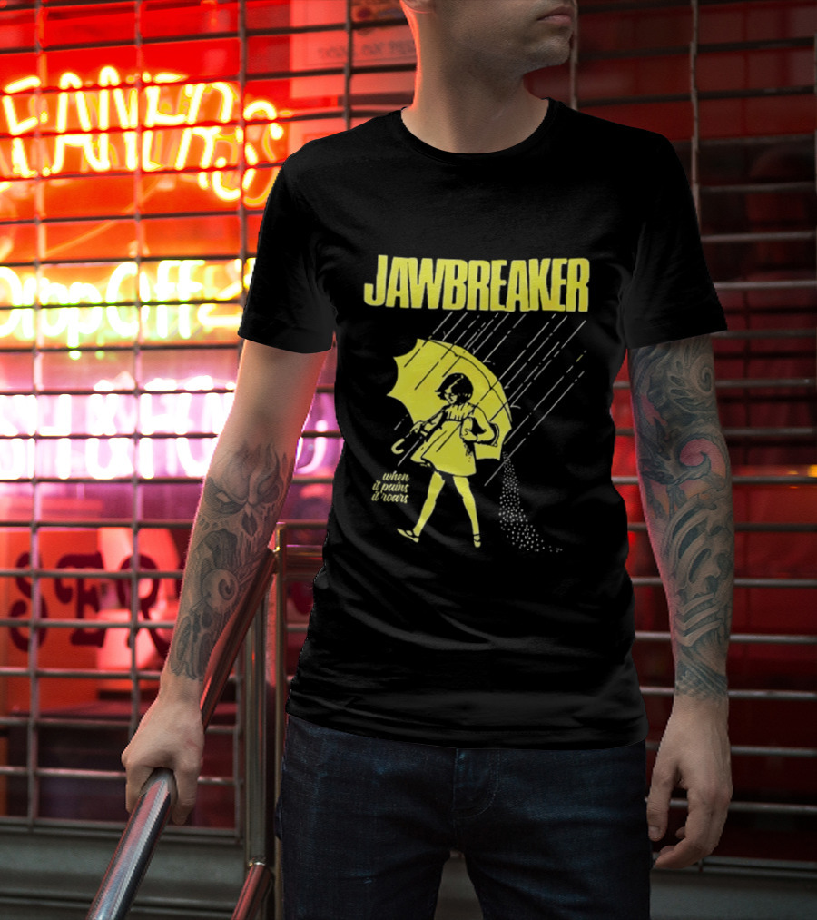Jawbreaker When It Pains It Roars 2025 Japan Autumn Umbrella Girl T-Shirt