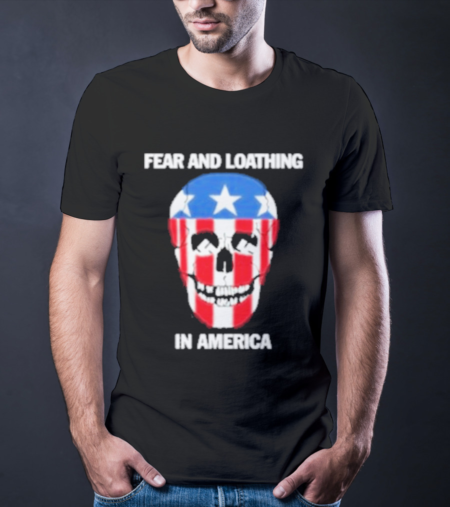 Fear And Loathing In America Skull Stars Stripes T-Shirt