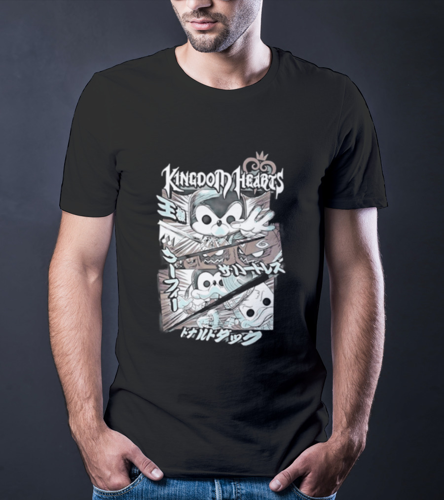 Kingdom Hearts Mickey Mouse Donald Duck Heartless Fantasia Magic Light T-Shirt