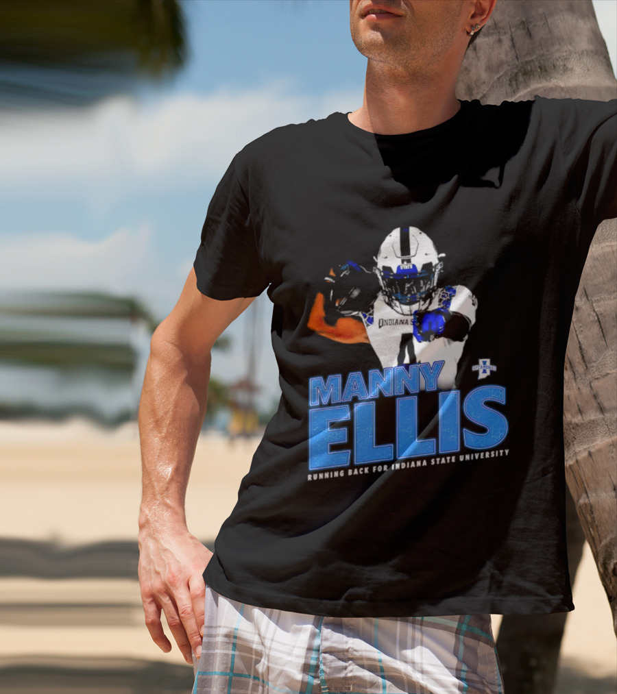 Manny Ellis Indiana State University Football Running Back T-Shirt