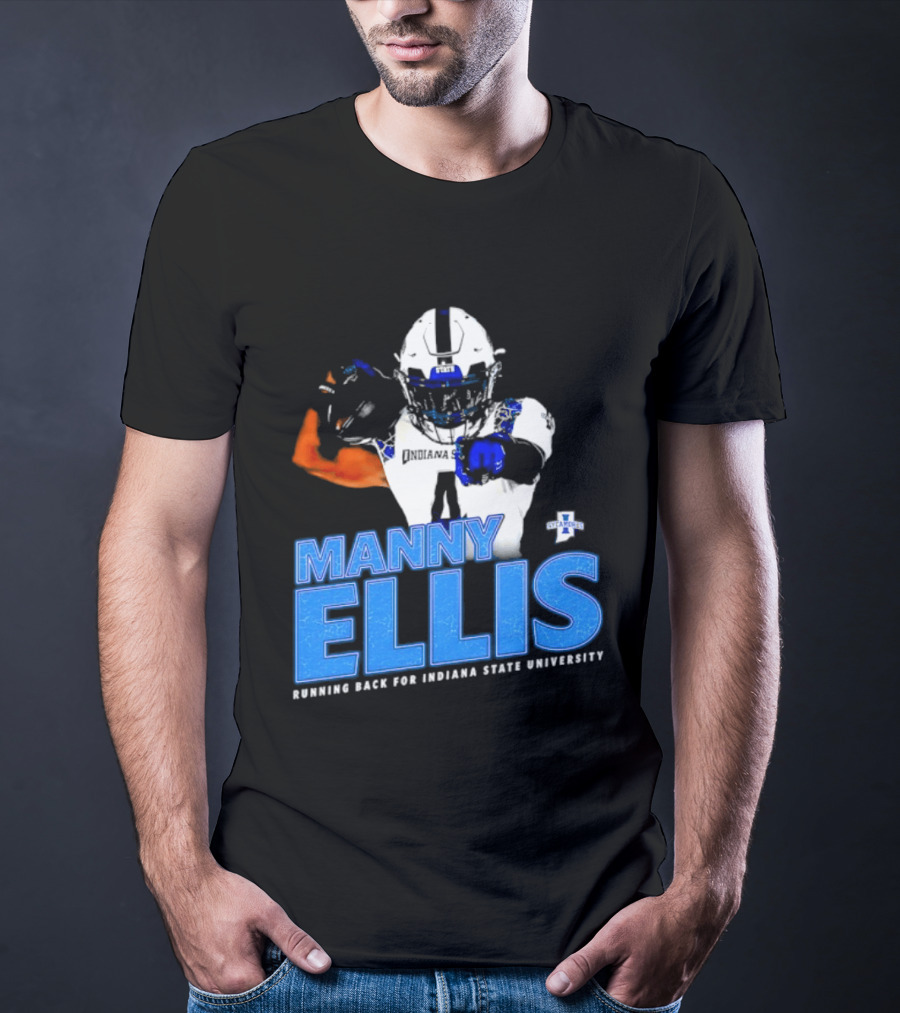 Manny Ellis Indiana State University Football Running Back T-Shirt