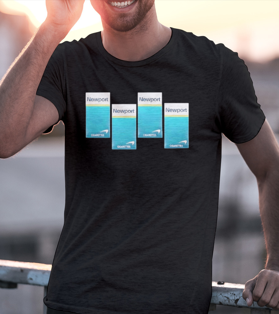 Newport Menthol Cigarettes Iconic Tobacco Packs T-Shirt
