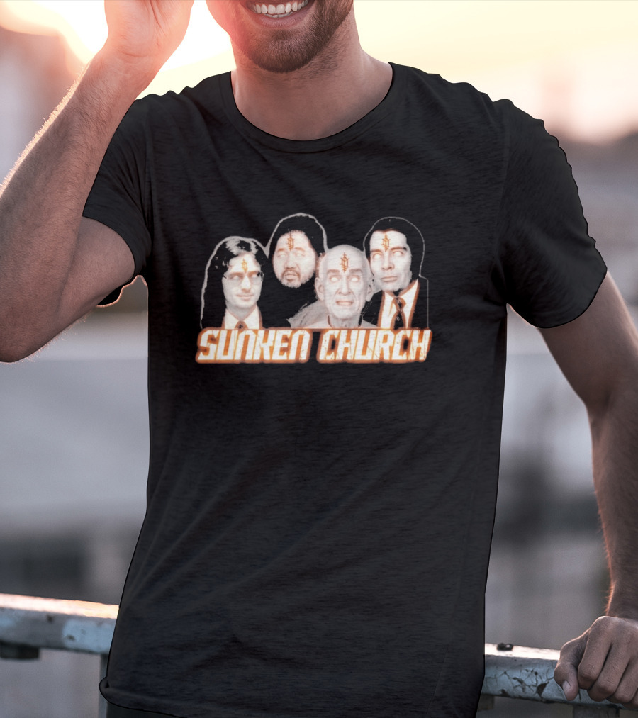 Ouija Macc Sunken Church With Four Figures And Symbol On Foreheads T-Shirt