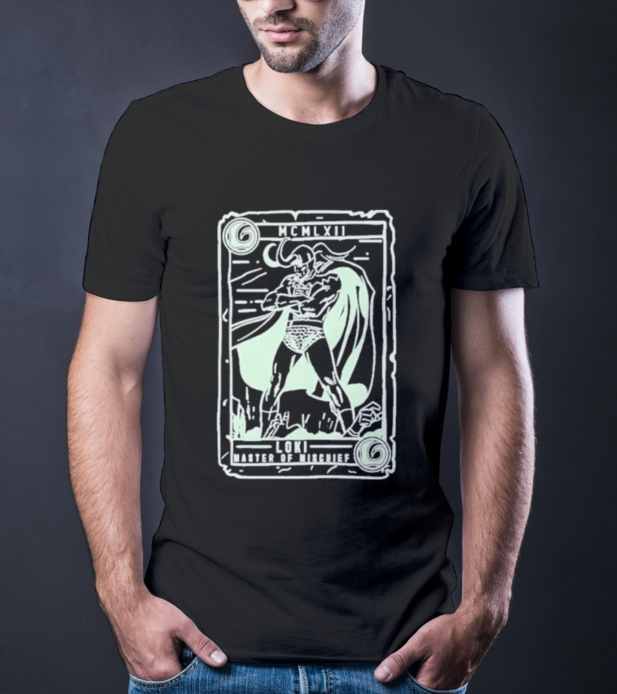 The Reel Rejects Loki Master Of Mischief Marvel Comics Collector Card T-Shirt