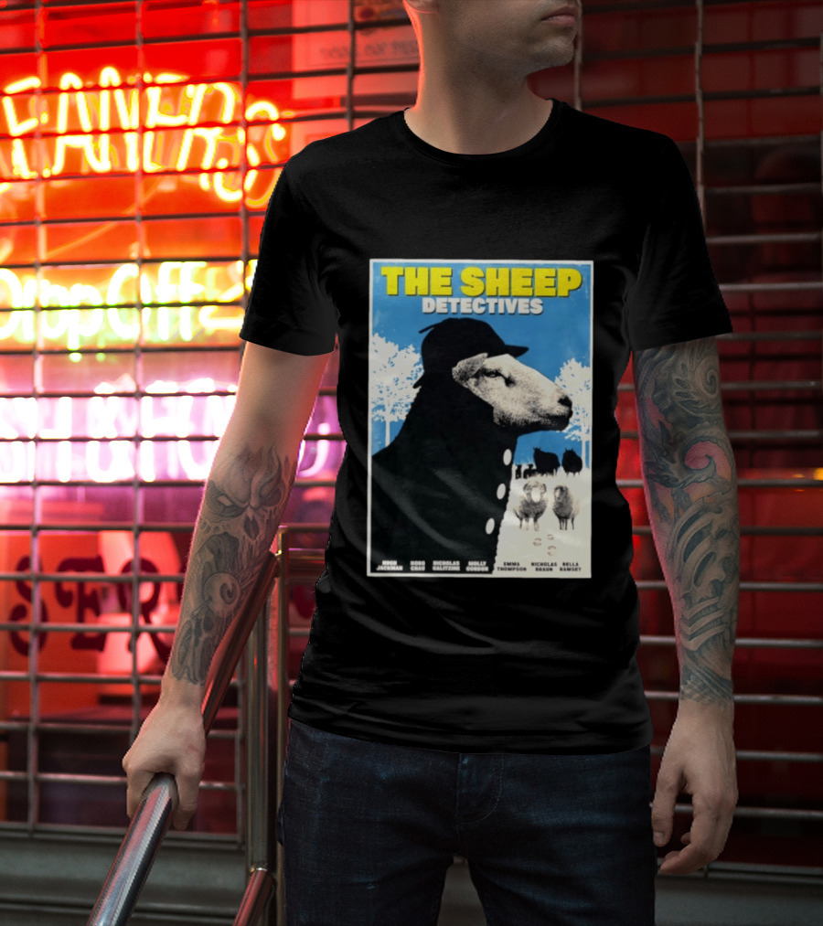 The Sheep Detectives Hugh Jackman Hong Chau Nicholas Galitzine Molly Gordon Emma Thompson Nicholas Braun Bella Ramsey T-Shirt