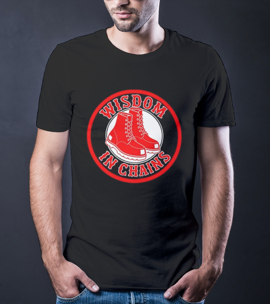 Wisdom In Chains Red Boots Hardcore Punk Band T-Shirt