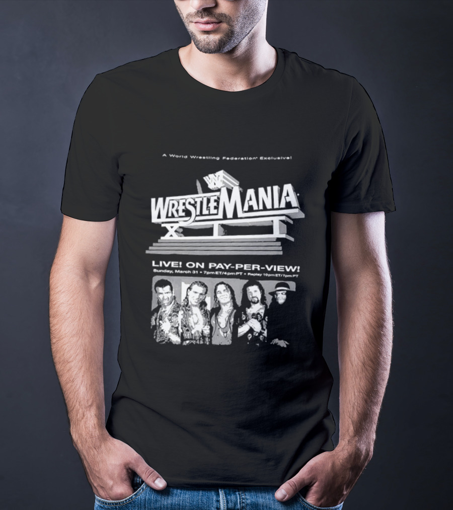 WrestleMania XII World Wrestling Federation Live On Pay Per View March 31 1996 Anaheim T-Shirt