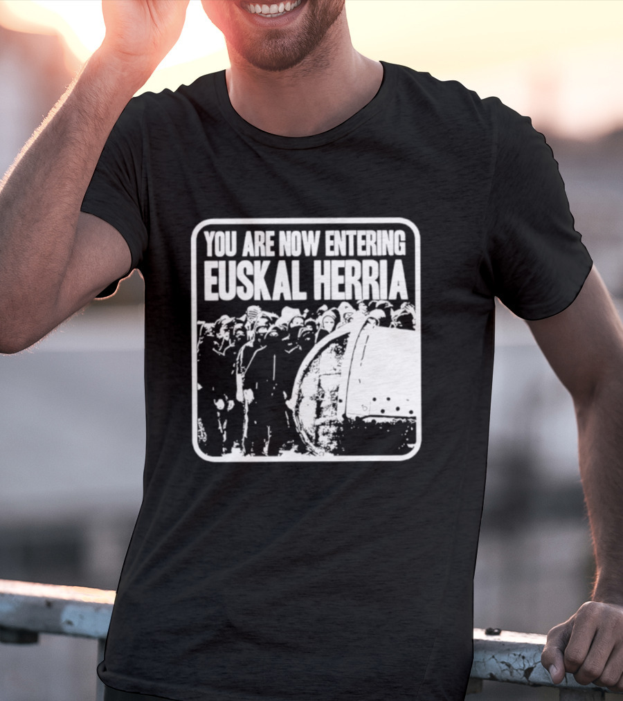 You Are Now Entering Euskal Herria Cosmic Tentacles Studio Edition Historic Basque Country Graffiti T-Shirt