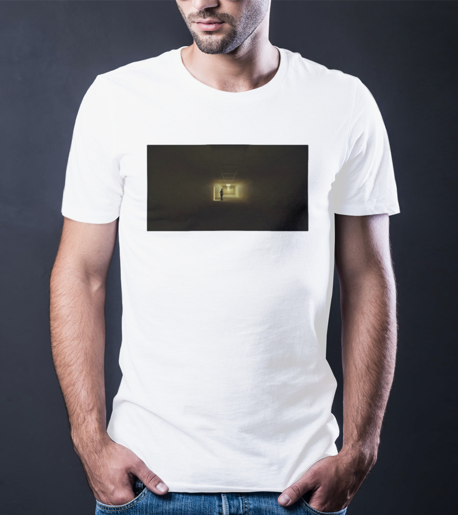 Backrooms Dark Hallway Figure Eerie Aesthetic T-Shirt