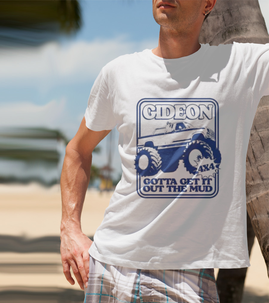 Gideon Monster Truck 4X4 Gotta Get It Out The Mud Ringer T-Shirt