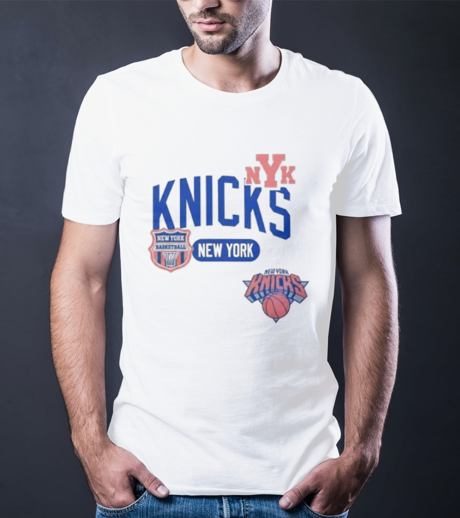 New York Knicks NYK Basketball NBA Collage T-Shirt