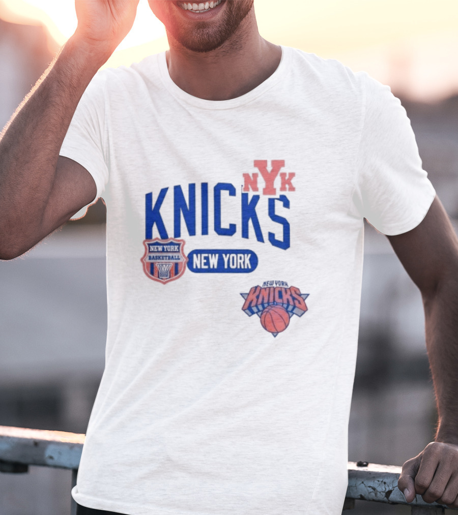 New York Knicks NYK Basketball NBA Collage T-Shirt