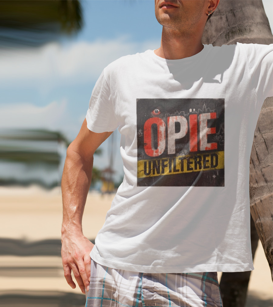 Opie Unfiltered Podcast Eye Graffiti Cityscape T-Shirt