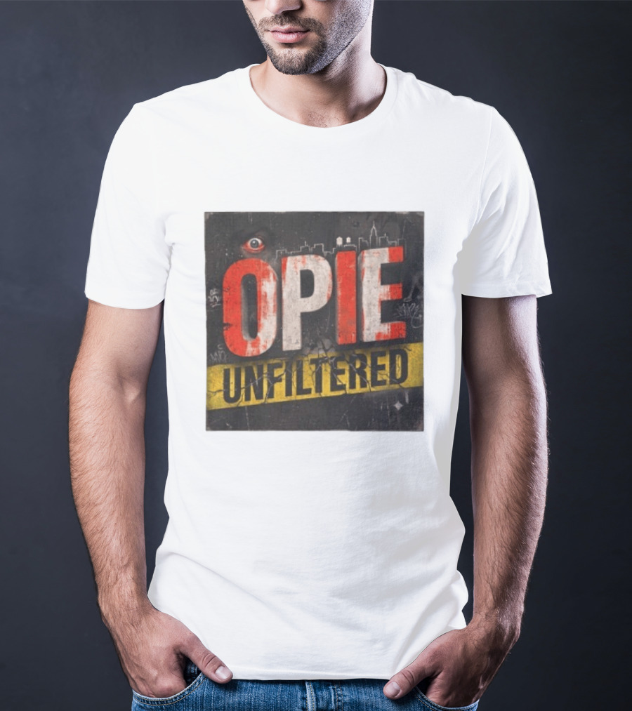 Opie Unfiltered Podcast Eye Graffiti Cityscape T-Shirt