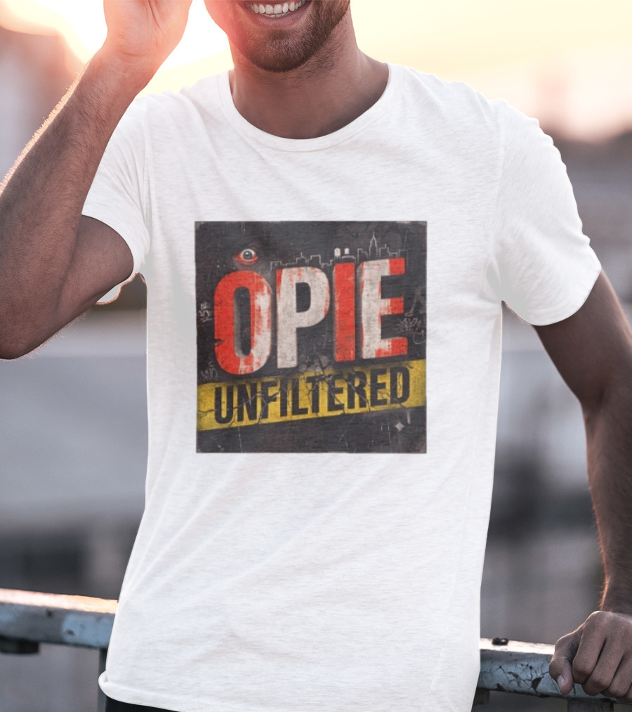 Opie Unfiltered Podcast Eye Graffiti Cityscape T-Shirt