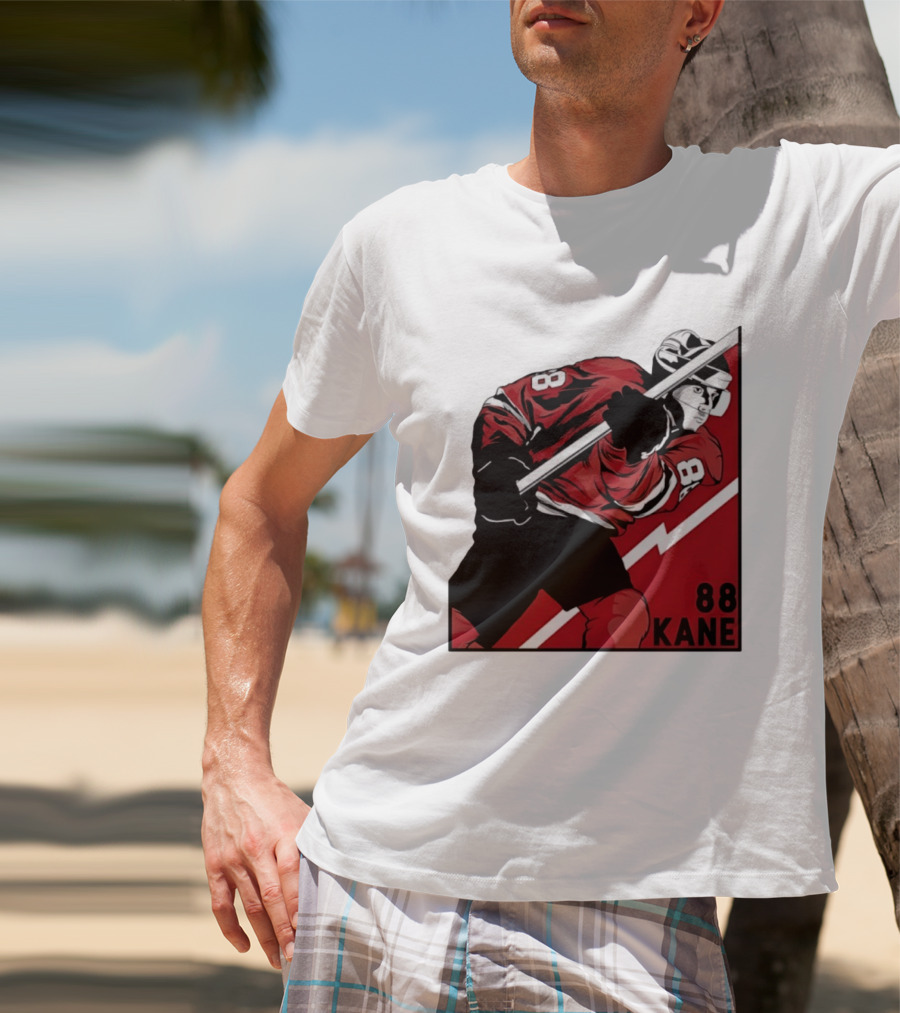 Patrick Kane 88 Chicago Blackhawks Comic Style Hockey Player T-Shirt
