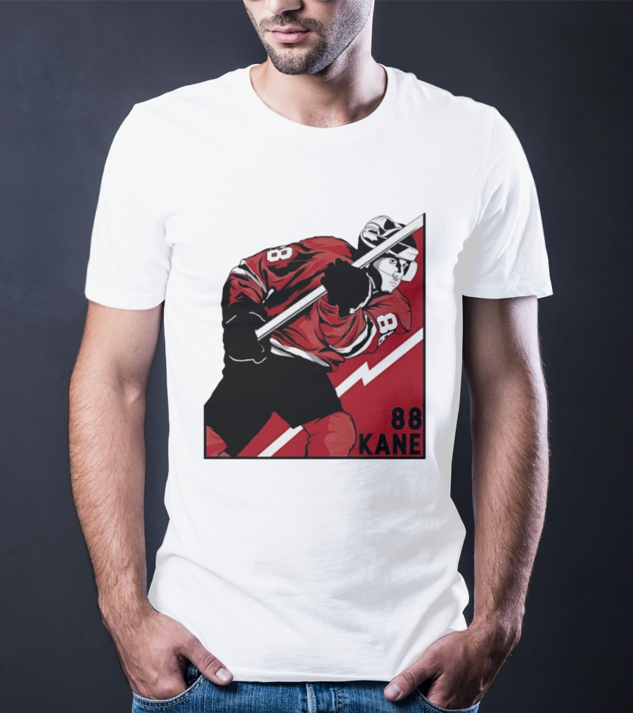 Patrick Kane 88 Chicago Blackhawks Comic Style Hockey Player T-Shirt