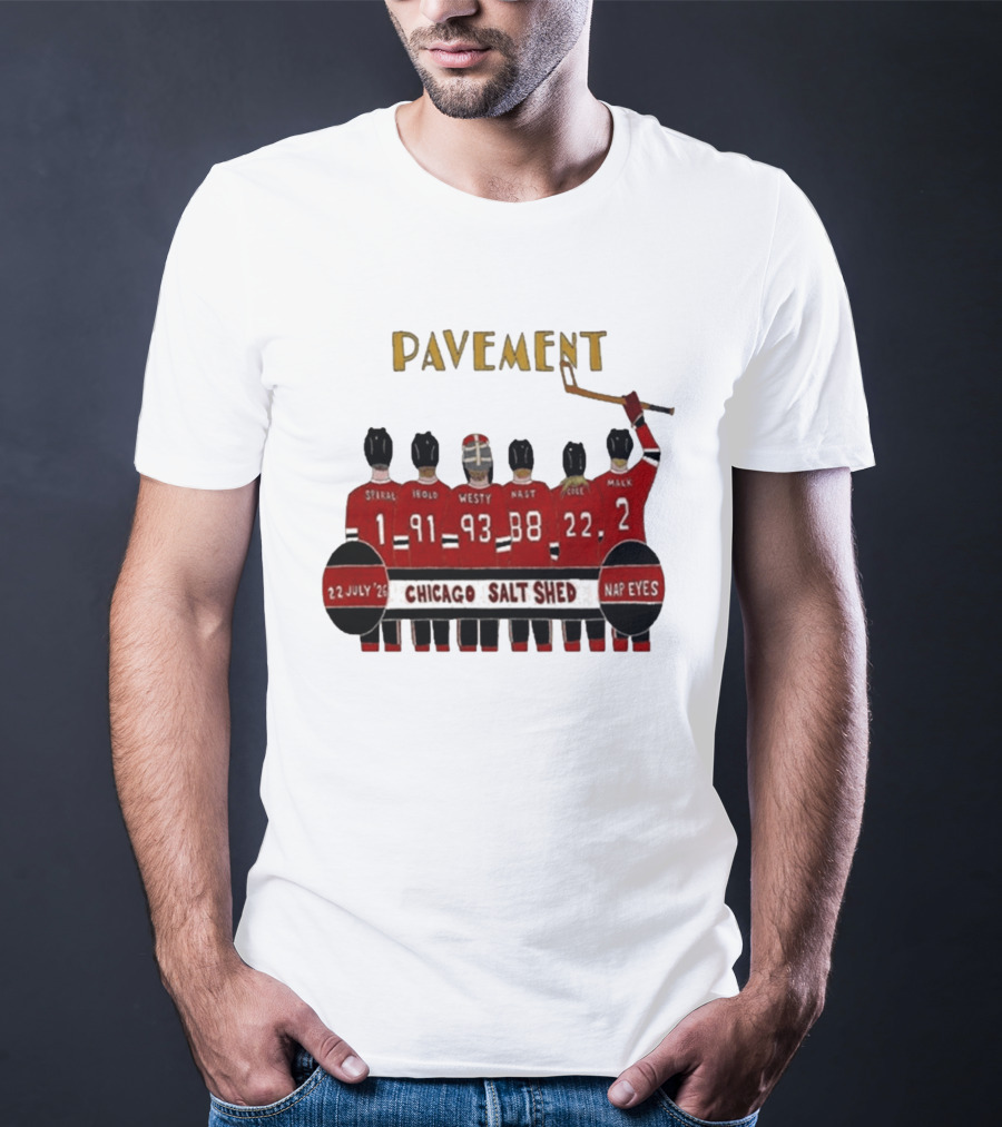 Pavement Chicago Salt Shed July 22 2026 Hockey Theme Nap Eyes Event T-Shirt