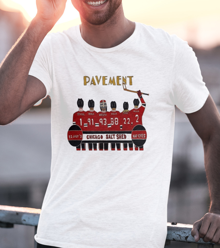 Pavement Chicago Salt Shed July 22 2026 Hockey Theme Nap Eyes Event T-Shirt