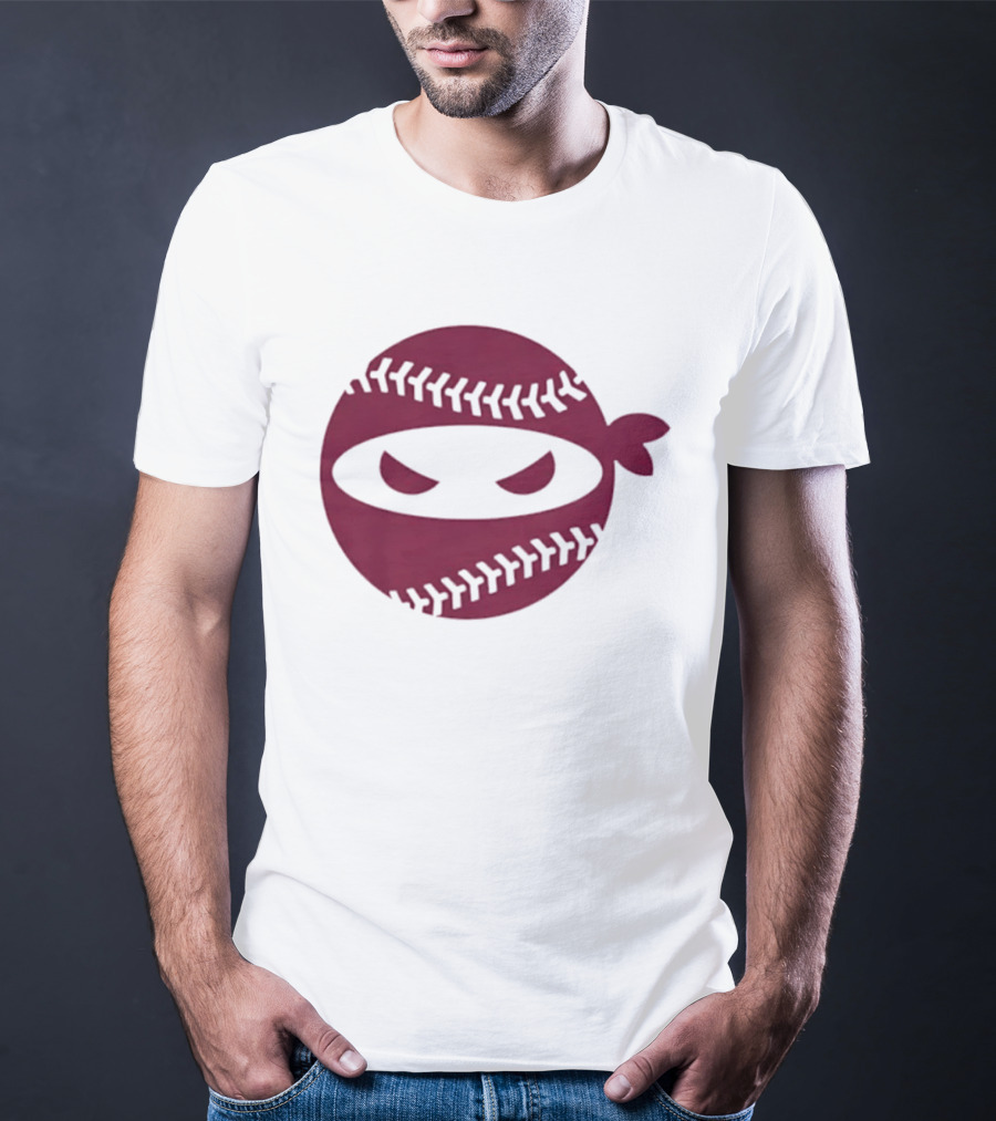 Pitching Ninja Baseball Emblem Emily's Fight T-Shirt