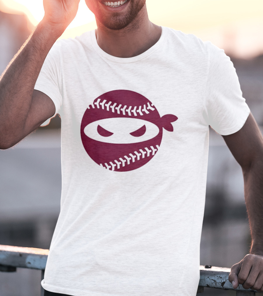 Pitching Ninja Baseball Emblem Emily's Fight T-Shirt