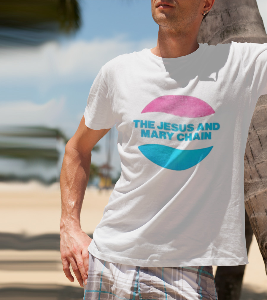 The Jesus And Mary Chain Pink Blue Lips Alternative Rock T-Shirt