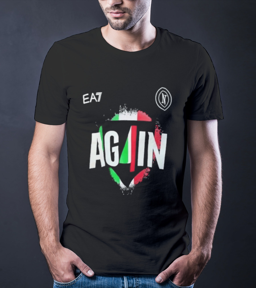 EA7 AG4IN Italian Flag T-Shirt