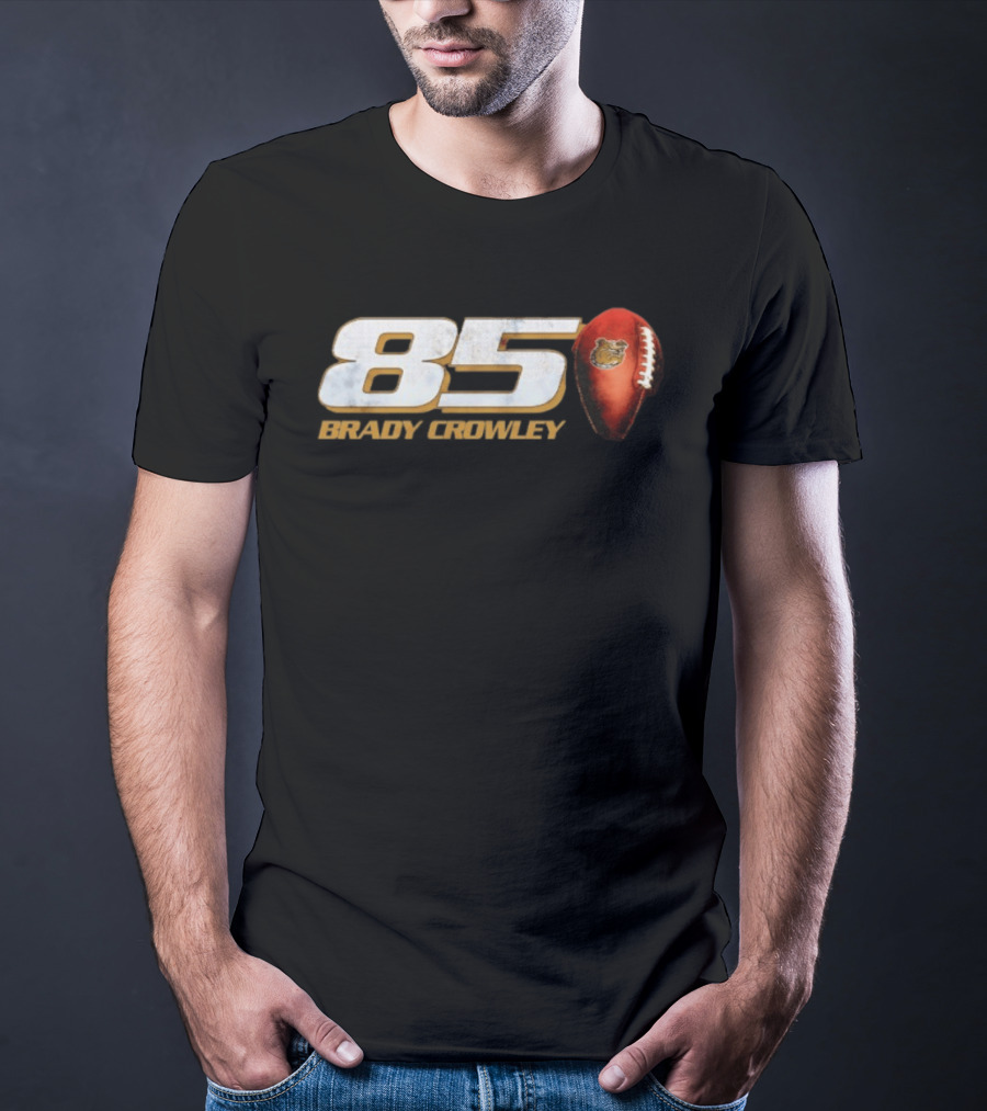 85 Brady Crowley Football Bear T-Shirt