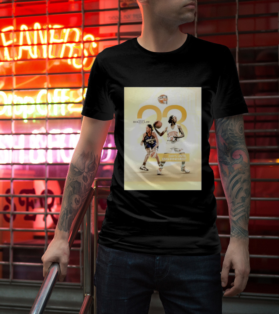 Chamique Holdsclaw Basketball Hall Of Fame 2026 Enshrinement Countdown Tennessee Mystics Number 23 T-Shirt