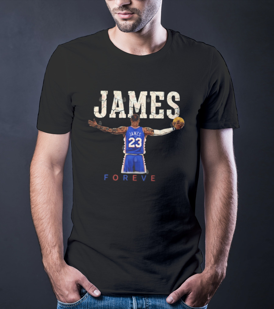 James 23 Forever Philadelphia 76ers Lebron James NBA T-Shirt