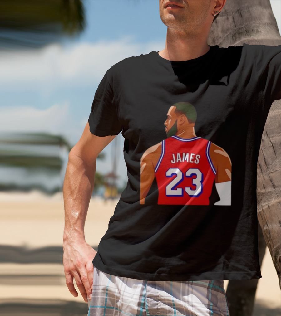 Lebron James 23 Philadelphia 76ers Red Jersey T-Shirt