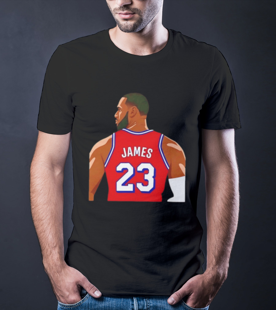Lebron James 23 Philadelphia 76ers Red Jersey T-Shirt