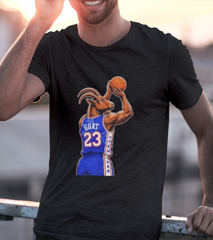 GOAT 23 Basketball Jersey Philadelphia Sixers LeBron James T-Shirt