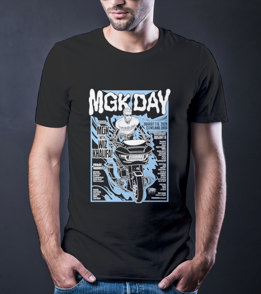 MGK Day Cleveland Ohio MGK Wiz Khalifa August 7 8 2026 T-Shirt