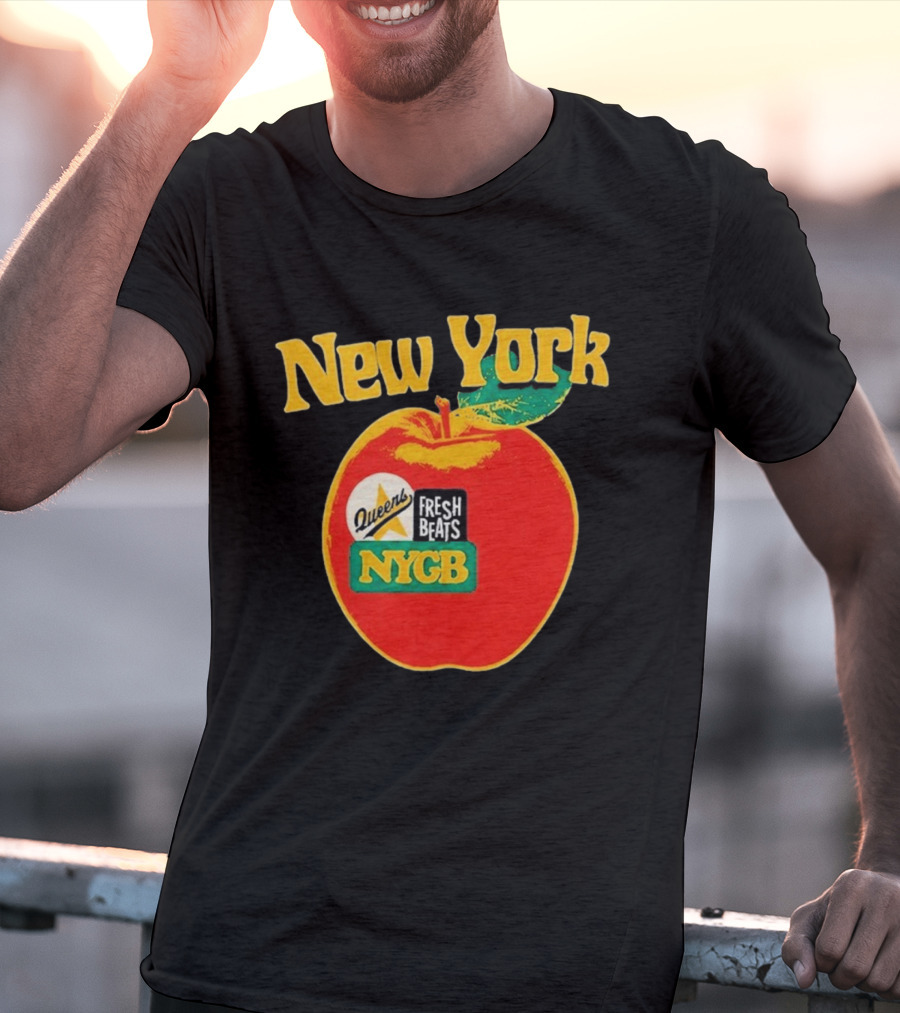 New York Queens Fresh Beats NYGB Apple T-Shirt
