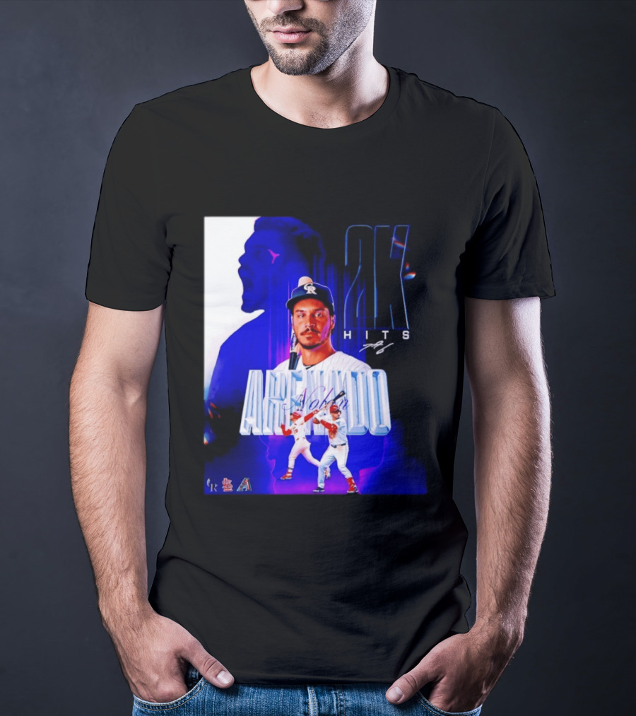 Nolan Arenado 2K Hits Retro Baseball Milestone Celebration T-Shirt