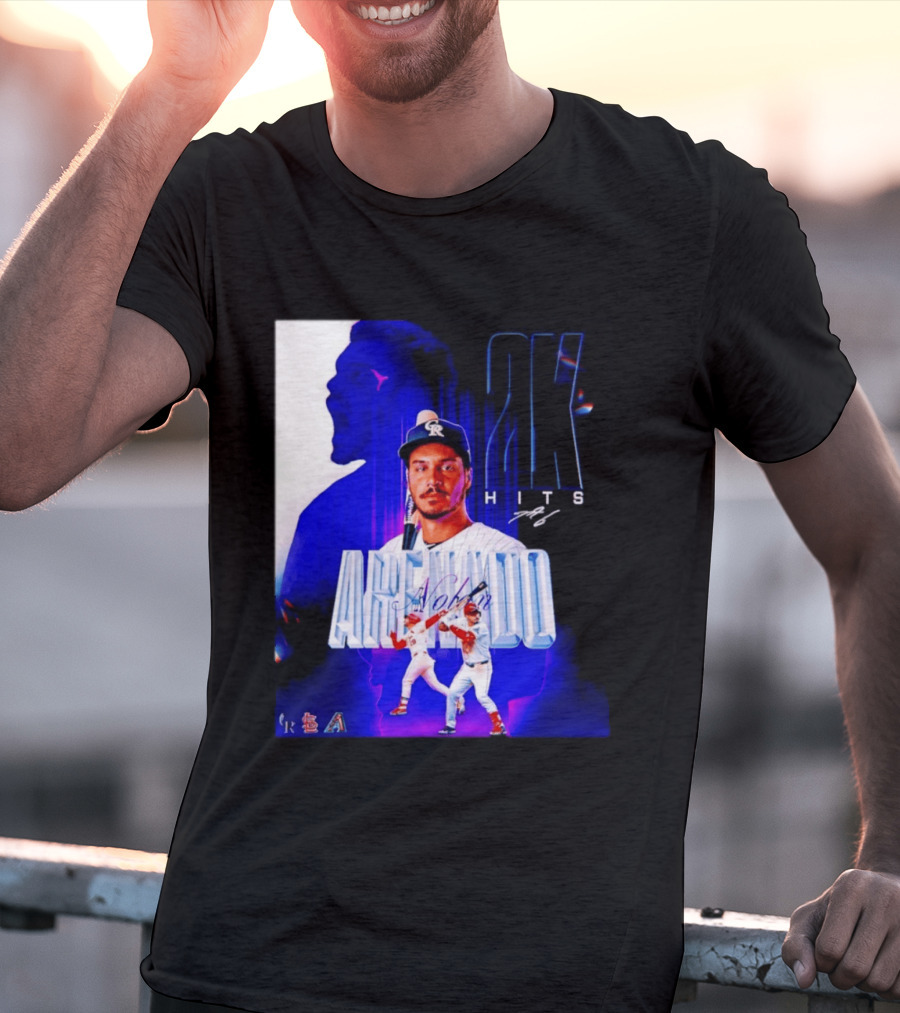 Nolan Arenado 2K Hits Retro Baseball Milestone Celebration T-Shirt