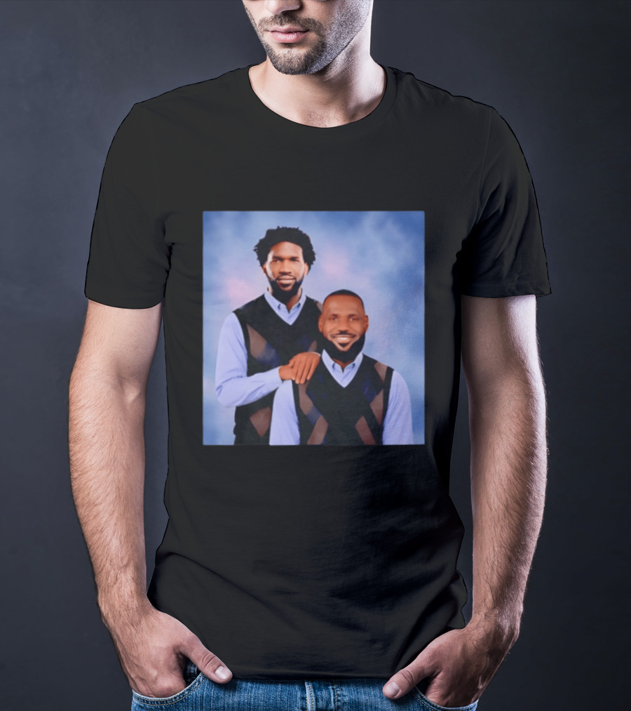 Philadelphia 76ers Lebron James Joel Embiid Step Brothers T-Shirt