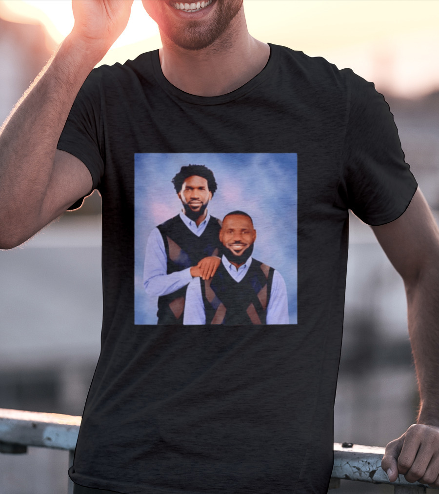 Philadelphia 76ers Lebron James Joel Embiid Step Brothers T-Shirt