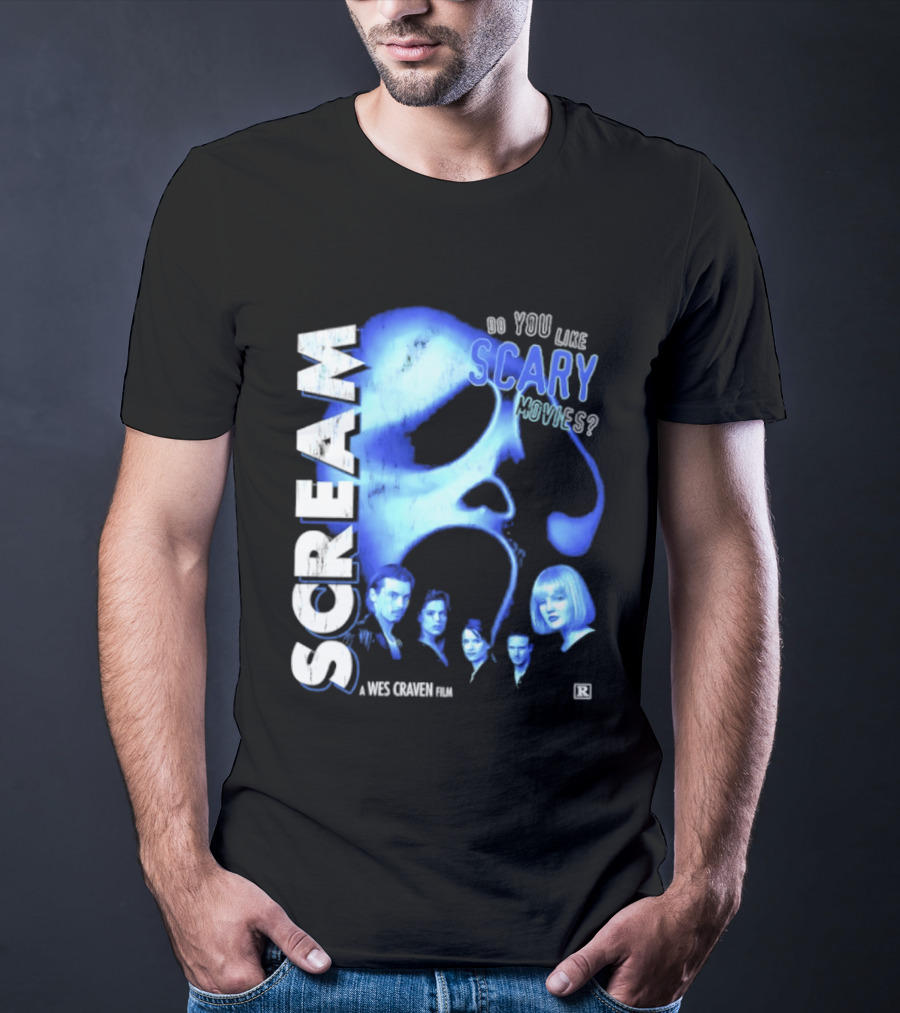 Scream Do You Like Scary Movies A Wes Craven Film Retro Collage T-Shirt