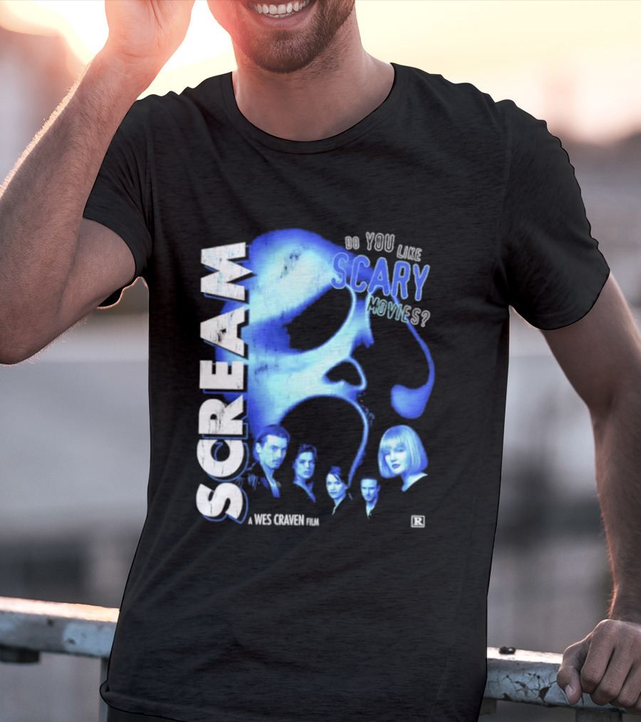 Scream Do You Like Scary Movies A Wes Craven Film Retro Collage T-Shirt