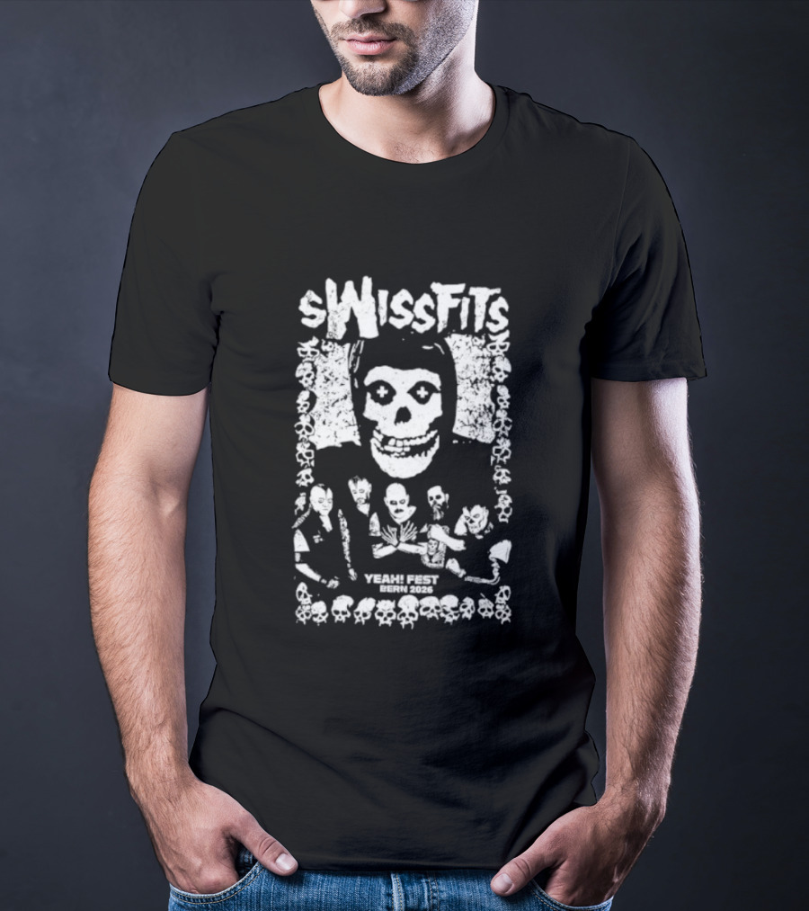 Swissfits Yeah! Fest Bern 2026 Punk Rock Skull Skeletons T-Shirt