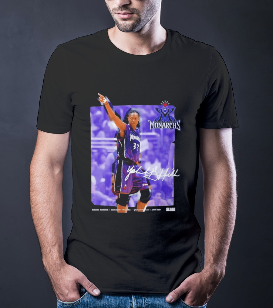 WNBA Yolanda Griffith 33 Sacramento Monarchs Basketball Legends T-Shirt