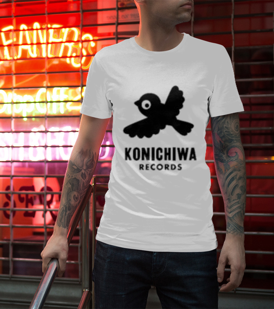 Konichiwa Records Black Bird Icon Gray Robyn Store T-Shirt